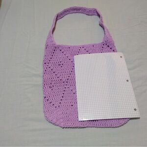 Light orchid Hand- Crochet Shoulder Bag